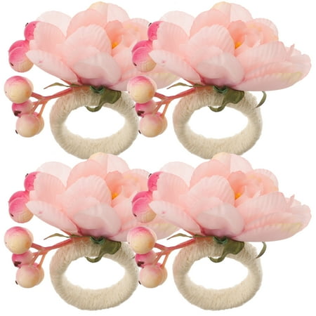 4Pcs Decorative Napkin Buckles Elegant Serviette Rings Fake Flower Serviette Buckles Serviette Accessory
4Pcs Decorative Napkin Buckles Elegant Serviette Rings Fake Flower Serviette Buckles Serviette Accessory
