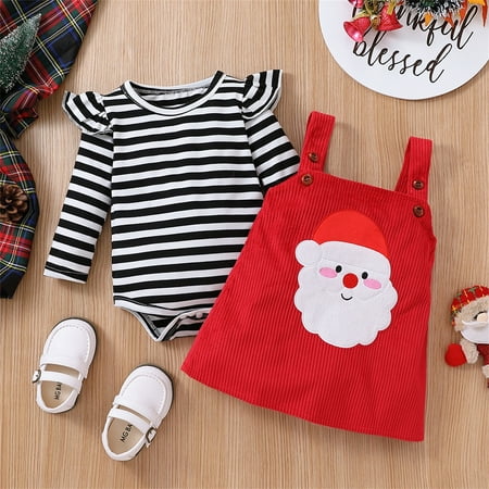 KaLI_store Xmas Toddler Kids Baby Girls Long Ruffled Sleeve Striped Romper Bodysuit Thanksgiving Dresses for Girls
KaLI_store Xmas Toddler Kids Baby Girls Long Ruffled Sleeve Striped Romper Bodysuit Thanksgiving Dresses for Girls