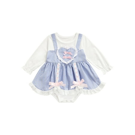 Infant Baby Girls Spring Summer Long Sleeve Princess Romper Dress Plaid Ruffle Stitching Hem Bodysuit
Infant Baby Girls Spring Summer Long Sleeve Princess Romper Dress Plaid Ruffle Stitching Hem Bodysuit