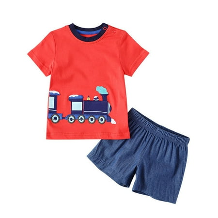 Toddler Boys Short Sleeve Cartoon Train Printed T-Shirt Tops Shorts Children Kids Outfits Fashion Dailywear Clothes
Toddler Boys Short Sleeve Cartoon Train Printed T-Shirt Tops Shorts Children Kids Outfits Fashion Dailywear Clothes