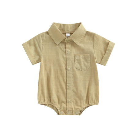 Lieserram Baby Toddler Summer Romper 0 6 12 18 24 Months Solid Color Button down Short Sleeve Jumpsuit
Lieserram Baby Toddler Summer Romper 0 6 12 18 24 Months Solid Color Button down Short Sleeve Jumpsuit