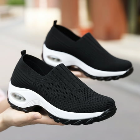Solid Color Knitted Casual Sneakers Fashion Air Cushion Slip On Running Sports Shoes Women‘s Footwear
Solid Color Knitted Casual Sneakers Fashion Air Cushion Slip On Running Sports Shoes Women‘s Footwear