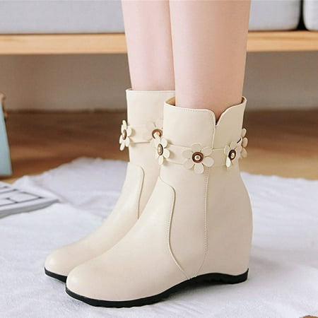 Qiaocaity Women Shoes on Clearance Up to 20% off Ladies Solid Color Leather Surface Flower Decorated Zipper Slope Heel Fashion Short Womens Booties and Boots Beige 38
Qiaocaity Women Shoes on Clearance Up to 20% off Ladies Solid Color Leather Surface Flower Decorated Zipper Slope Heel Fashion Short Womens Booties and Boots Beige 38