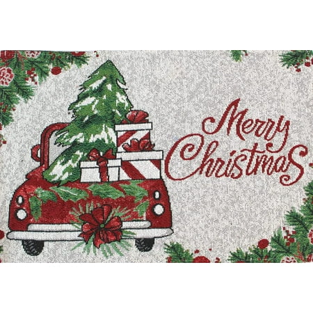 Holiday Joy Christmas Tapestry Placemats Set of Six (6) Colorful Tapestry Weave Fabric for Holiday s Thanksgiving Winter Christmas
Holiday Joy Christmas Tapestry Placemats Set of Six (6) Colorful Tapestry Weave Fabric for Holiday s Thanksgiving Winter Christmas