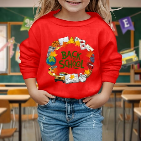 CHAOLEI Back To School Season Girls Sweatshirt Winter Fashion Long Sleeve Warm Comfortable Top Cartoon Printing Daily Wear -Red 5-6 Years
CHAOLEI Back To School Season Girls Sweatshirt Winter Fashion Long Sleeve Warm Comfortable Top Cartoon Printing Daily Wear -Red 5-6 Years
