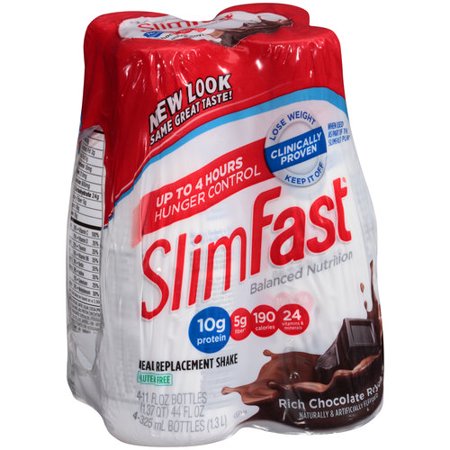 SlimFast Rich Chocolate Royale Meal Replacement Shakes, 11 fl oz, 4 count