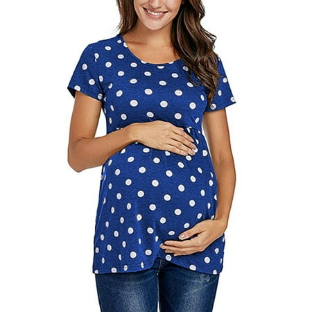 LAPAKIDS Maternity T-Shirt Clothes Short Sleeve Polka Dot Print Pregnancy Top Shirt
LAPAKIDS Maternity T-Shirt Clothes Short Sleeve Polka Dot Print Pregnancy Top Shirt