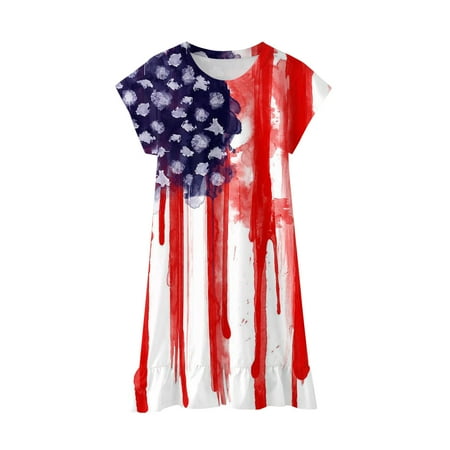 MIASHUI Girls Short Sleeve Dress Casual Soft Party Princess Dress Independence Day Colthing
MIASHUI Girls Short Sleeve Dress Casual Soft Party Princess Dress Independence Day Colthing