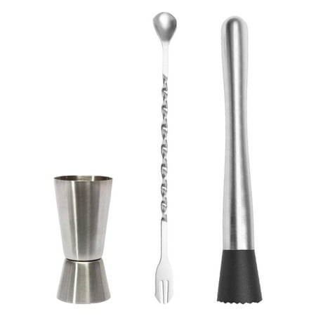Kafei Cocktail Muddler Set | 3-in-1 Stainless Steel Home Bar Tool Set | Bartender Set for Creating Delicious Mojitos and Other Fruit Based Drinks
Kafei Cocktail Muddler Set | 3-in-1 Stainless Steel Home Bar Tool Set | Bartender Set for Creating Delicious Mojitos and Other Fruit Based Drinks