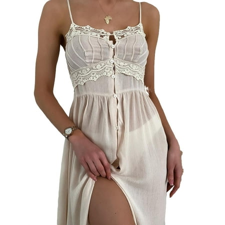 Sexy Floral Print Spaghetti Strap Slip Dress Sleeveless Beige Womens Nightgowns & Sleepshirts (Women s)
Sexy Floral Print Spaghetti Strap Slip Dress Sleeveless Beige Womens Nightgowns & Sleepshirts (Women s)