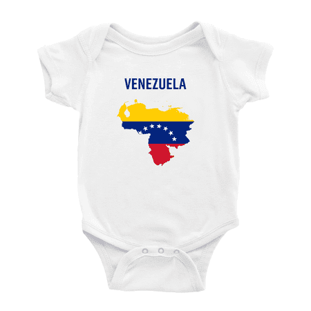 Venezuela Map Flag Cute Baby Rompers Newborn Clothes Outfits (White 12-18 Months)
Venezuela Map Flag Cute Baby Rompers Newborn Clothes Outfits (White 12-18 Months)