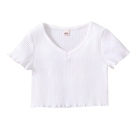Toddler Girls T-Shirt Tops Kids Baby Spring Summer Solid Ribbed Short Sleeve Clothes
Toddler Girls T-Shirt Tops Kids Baby Spring Summer Solid Ribbed Short Sleeve Clothes