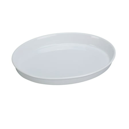 Chinaware Oval Deep Plate 9 W X 13 L X 2 H Porcelain White