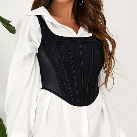 Aueoeo Waist Trainer for Women Black Corset Top Women s Vintage Court Style Sexy Fashion Sleeveless Lace Shapewear Tops Blouse
Aueoeo Waist Trainer for Women Black Corset Top Women s Vintage Court Style Sexy Fashion Sleeveless Lace Shapewear Tops Blouse
