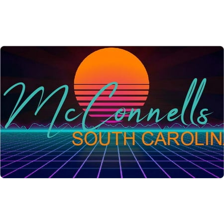 McConnells South Carolina 4 X 2.25-Inch Fridge Magnet Retro Neon Design