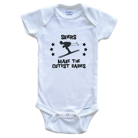 Skiers Make The Cutest Babies Funny Skiing Baby Bodysuit