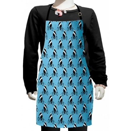 Sports Kids Apron Panda Bear Riding Bicycle Animal Hobby Humor Comic Caricature Art Boys Girls Apron Bib with Adjustable Ties for Cooking Baking Painting White Black and Blue by Ambesonne
Sports Kids Apron Panda Bear Riding Bicycle Animal Hobby Humor Comic Caricature Art Boys Girls Apron Bib with Adjustable Ties for Cooking Baking Painting White Black and Blue by Ambesonne