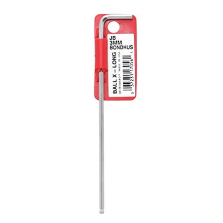 bondhus 17056 3.0mm briteguard plated ball end l-wrench