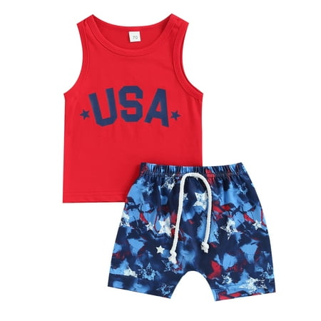 CenturyX Newborn Baby Boy Independence Day Outfits Set Sleeveless Tank Tops Blue Shorts Summer Clothes Red 2-3 Years
CenturyX Newborn Baby Boy Independence Day Outfits Set Sleeveless Tank Tops Blue Shorts Summer Clothes Red 2-3 Years