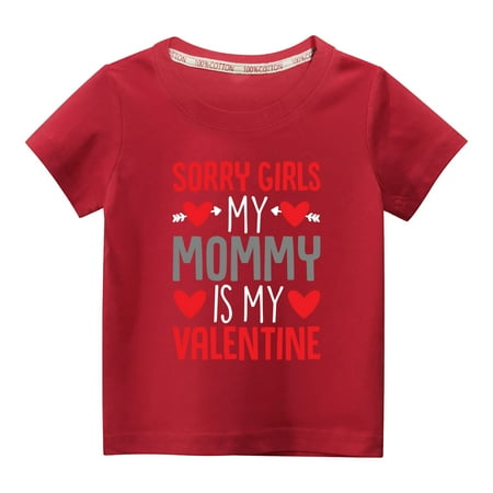 EQWLJWE Kids Print T Shirts Short Sleeve Cute Shirts Valentines Day Cotton Soft Tee Summer Breathable Tops Gifts for Kids Red 7-8 Years
EQWLJWE Kids Print T Shirts Short Sleeve Cute Shirts Valentines Day Cotton Soft Tee Summer Breathable Tops Gifts for Kids Red 7-8 Years