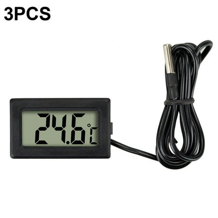 BUYISI 3PCS Embedded Temperature Water Bath Temperature Tester Detector Monitor