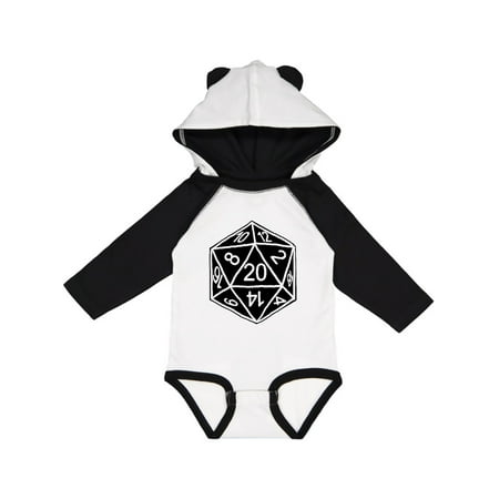 Inktastic 20 Sided Black Dice Gift Baby Boy or Baby Girl Long Sleeve Bodysuit
