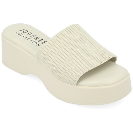 Journee Collection Womens Emani Tru Comfort Foam Platform Slip On Sandal