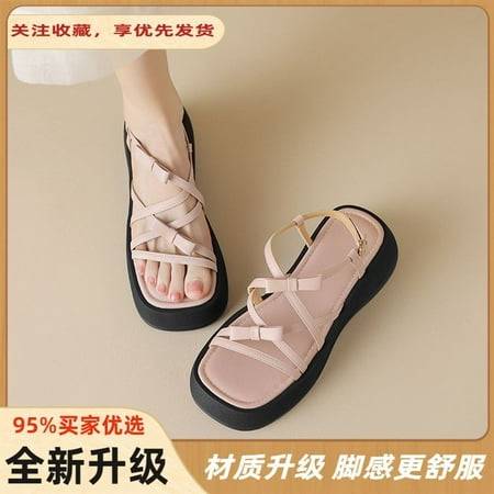 Platform Sole Strap Sandals Women‘s French Style Outwear Height Increasing Skirt High Heels
Platform Sole Strap Sandals Women‘s French Style Outwear Height Increasing Skirt High Heels