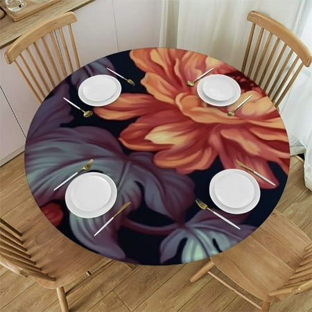 Roses Peonies Floral Flowers Round Fitted Tablecloth with Elastic Edge Waterproof Wipeable Round Table
Roses Peonies Floral Flowers Round Fitted Tablecloth with Elastic Edge Waterproof Wipeable Round Table