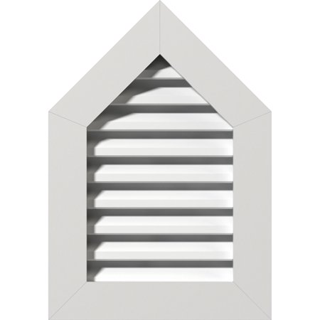 26 W x 26 H Peaked Top Gable Vent (31 W x 31 3/8 H Frame Size) 12/12 Pitch: Functional PVC Gable Vent w/ 1 x 4 Flat Trim Frame
26 W x 26 H Peaked Top Gable Vent (31 W x 31 3/8 H Frame Size) 12/12 Pitch: Functional PVC Gable Vent w/ 1 x 4 Flat Trim Frame