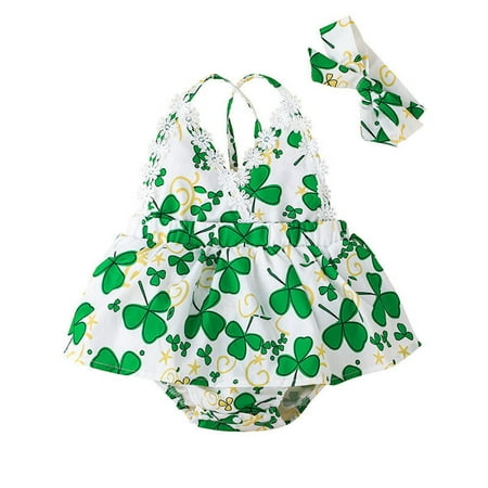 GWAABD Baby Girls Clothing Green Polyester St. Patricks Day Baby Girls Sleeveless Cute Cartoon Romper Bodysuit with Headbands 2PCS Set 80
GWAABD Baby Girls Clothing Green Polyester St. Patricks Day Baby Girls Sleeveless Cute Cartoon Romper Bodysuit with Headbands 2PCS Set 80
