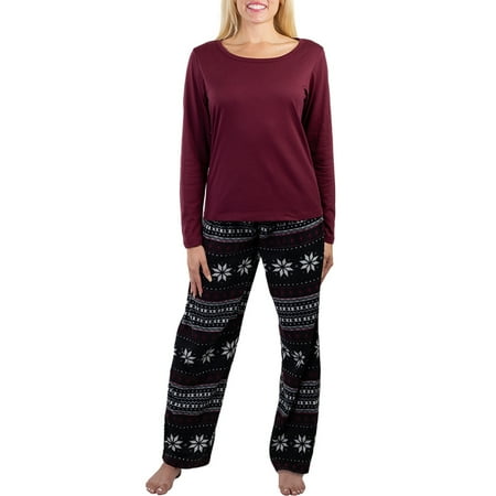 Women’s Pajama Set For Women Fleece Pants Cotton Top Loungewear