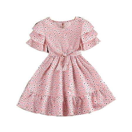 Toddlers Girls Baby Dresses Summer Floral Fly Sleeve Princess Dress Short Sleeve Bow Tie Design Daily Wear Child Sundress Streetwear Kids Dailywear Outwear
Toddlers Girls Baby Dresses Summer Floral Fly Sleeve Princess Dress Short Sleeve Bow Tie Design Daily Wear Child Sundress Streetwear Kids Dailywear Outwear