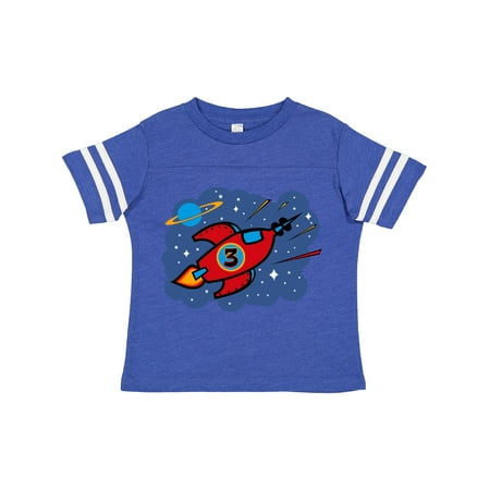 Inktastic Rocket Ship 3rd Birthday Gift Toddler Boy Girl T-Shirt