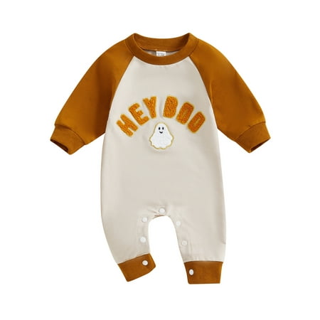 Raccmtaty Baby Girls Boys Sweatshirts Rompers Halloween Clothes Letter Ghost Embroidery Long Sleeve Toddler Fall Bodysuits
Raccmtaty Baby Girls Boys Sweatshirts Rompers Halloween Clothes Letter Ghost Embroidery Long Sleeve Toddler Fall Bodysuits