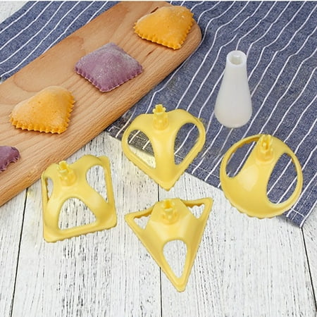 

Leylayray Practical Kitchen Ware Plastic Dumpling Molds 4Shapes Dumpling Press Tool Cooking Pastry Dumpling Mold(Buy 2 Get 1 Free)