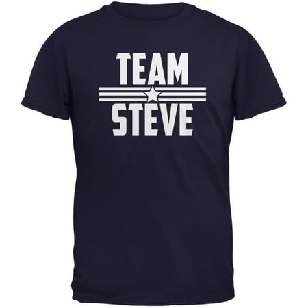 Civil War Team Steve Navy Adult T-Shirt
