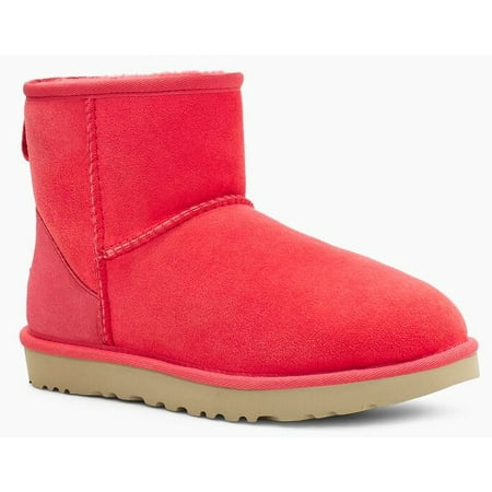 UGG Women s Classic Mini II Suede & Sheepskin Boots (5 Hibiscus Pink)