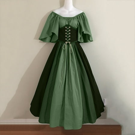 Miayilima For Womens Trumpet Sleeve Irish Shirt Dress With Corset Traditional Dress Women M Gothic Retro Long Sleeve Corset Dress
Miayilima For Womens Trumpet Sleeve Irish Shirt Dress With Corset Traditional Dress Women M Gothic Retro Long Sleeve Corset Dress