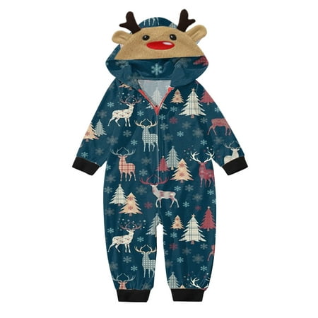 Amuver Family Matching Christmas Pajamas Jumpsuits Cartoon Elk Santa Snowflake Deer Print Hooded Long Sleeve Zipper-Up Romper Sleepwear
Amuver Family Matching Christmas Pajamas Jumpsuits Cartoon Elk Santa Snowflake Deer Print Hooded Long Sleeve Zipper-Up Romper Sleepwear