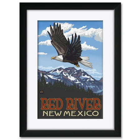 Red River New Mexico Framed & Matted Art Print by Paul A. Lanquist. Print Size: 12" x 18" Framed Art Size: 18" x 24"