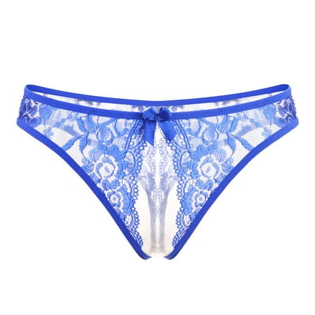 MPWEGNP Women Sexy Lace Hot Open File Sexy Panties Low Waist Beautiful Butt Transparent Temptation T Pants Thong Panties