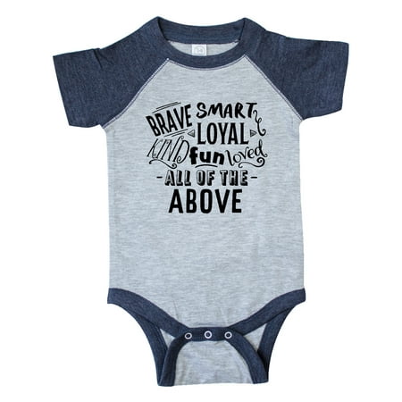 Inktastic Brave Smart Loyal Kind Fun Loved All of the Above Gift Baby Boy or Baby Girl Bodysuit
Inktastic Brave Smart Loyal Kind Fun Loved All of the Above Gift Baby Boy or Baby Girl Bodysuit