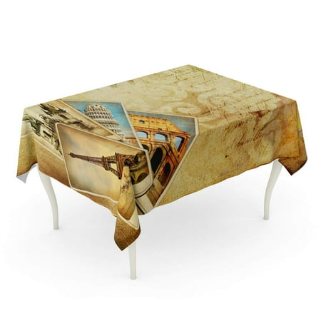 KDAGR Travel Vintage Post Bavkgoiund Place Collage European World Old Europe Tablecloth Table Desk Cover Home Party Decor 60x104 inch
KDAGR Travel Vintage Post Bavkgoiund Place Collage European World Old Europe Tablecloth Table Desk Cover Home Party Decor 60x104 inch