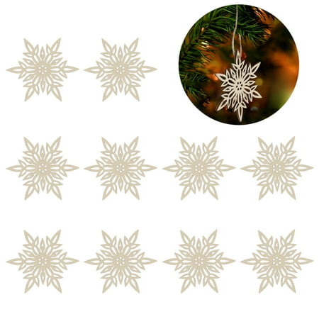 ROSENICE 10pcs Wooden Embellishments with String Christmas Decoration Snowflake Pattern Pendant
ROSENICE 10pcs Wooden Embellishments with String Christmas Decoration Snowflake Pattern Pendant