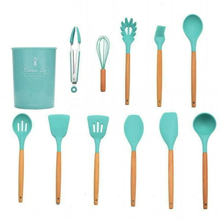 Durable Practical Heat Resistant Silicone Kitchenware Kitchen Tool Cookware Sets Wooden Handle New
Durable Practical Heat Resistant Silicone Kitchenware Kitchen Tool Cookware Sets Wooden Handle New