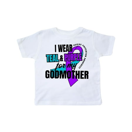 Inktastic Suicide Prevention I Wear Teal and Purple for My Godmother Gift Toddler Boy or Toddler Girl T-Shirt 
Inktastic Suicide Prevention I Wear Teal and Purple for My Godmother Gift Toddler Boy or Toddler Girl T-Shirt
