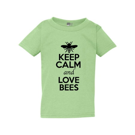 Keep Calm And Love Bees Insects Honey Lover Toddler Kids T-Shirt Tee