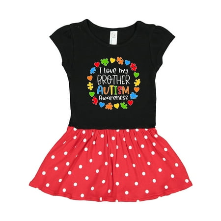 Inktastic I Love My Brother Autism Awareness Gift Toddler Girl Dress