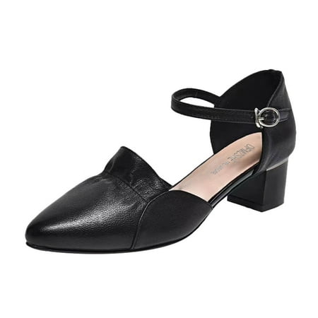 Casual Shoes for Women Womens Shoes Fashion Ruffled Pointed Toe Shoes Soft Sole Solid Color Thick Heel Middle Heel Buckle Casual Shoes Women Casual Shoes Rubber Black 40
Casual Shoes for Women Womens Shoes Fashion Ruffled Pointed Toe Shoes Soft Sole Solid Color Thick Heel Middle Heel Buckle Casual Shoes Women Casual Shoes Rubber Black 40